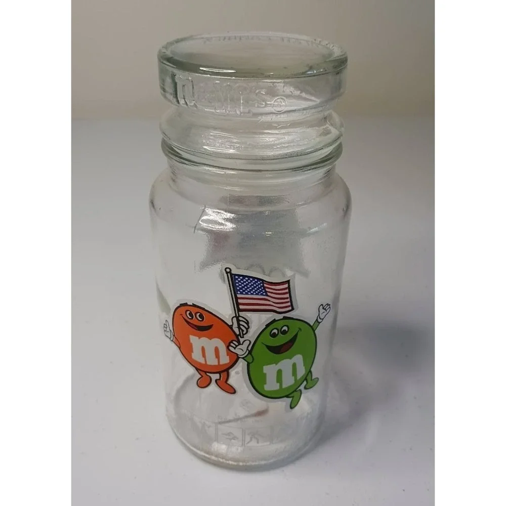 Vintage Anchor Hocking M&Ms‎ Olympic glass candy canister
